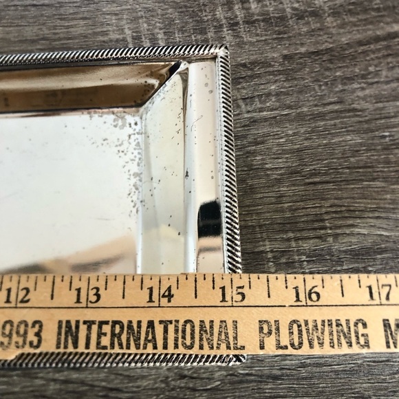 Vtg Silver Rectangular Tray with Decorative Edge - Picture 7 of 10